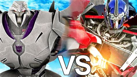 Megatron VS Optimus Prime Epic Battle | Transformers Prime - YouTube