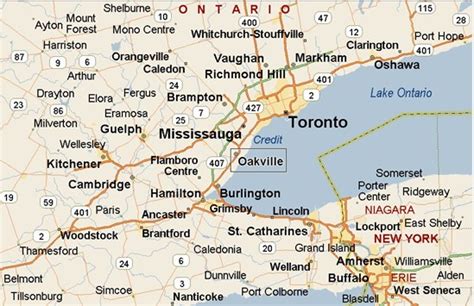 Oakville, Ontario area map & More