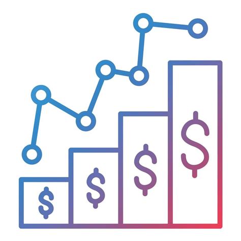 Growth Graph Line Gradient Icon 18722512 Vector Art at Vecteezy