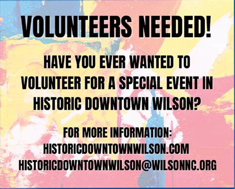 Volunteer | Historic Downtown Wilson, NC