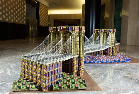 Canstruction competition | Food sculpture, Food drive, Canned food