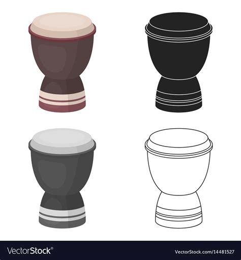 Goblet drum icon in cartoon style isolated Vector Image