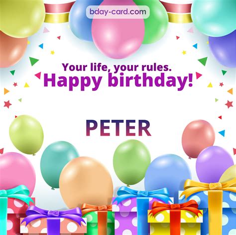 Birthday images for Peter 💐 — Free happy bday pictures and photos | BDay-card.com