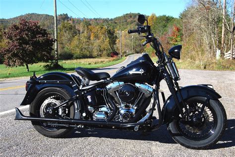 2006 HARLEY SOFTAIL HERITAGE SPRINGER CLASSIC - CUSTOM BLACK BOBBER OLD SCHOOL | Harley softail ...