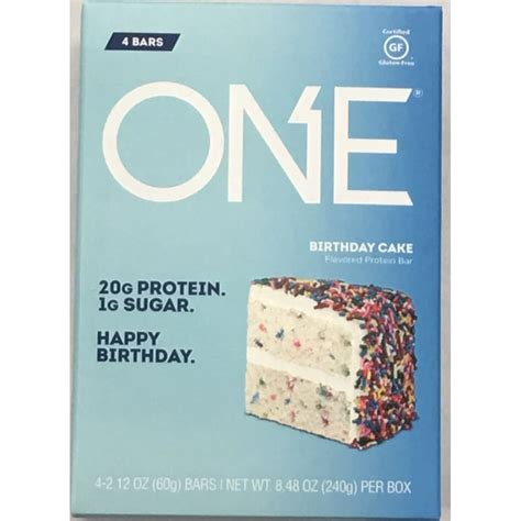 ONE Birthday Cake Protein Bar, 2.12 Oz., 4 Count - Walmart.com - Walmart.com