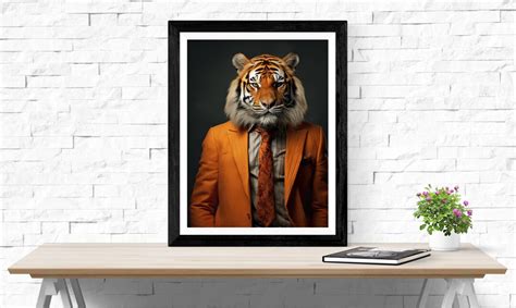 Tiger in a Suit, Wall Art, Sports Art, Home Decor, Clemson, South ...