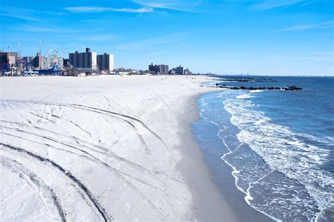 Coney Island-Strand, Brooklyn, New York City Stockbild - Bild von ...