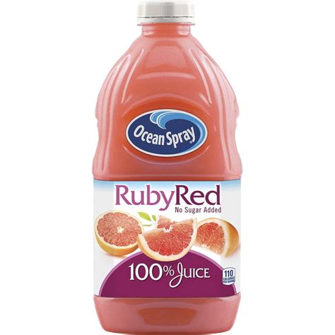 100% Juice, Ruby Red Grapefruit Blend, 60 Ounce Bottle (Pack of 8 ...