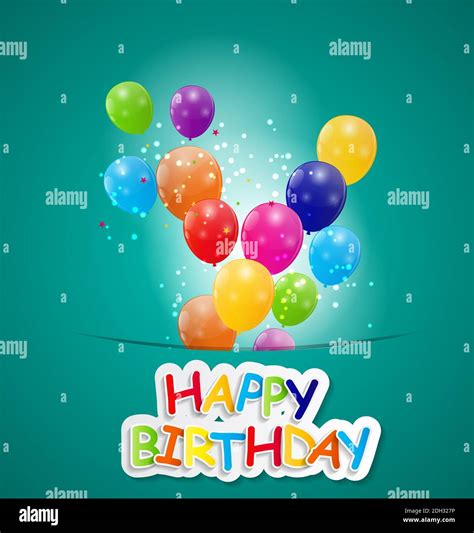 Happy Birthday Card Illustration. EPS 10 Stock Photo - Alamy