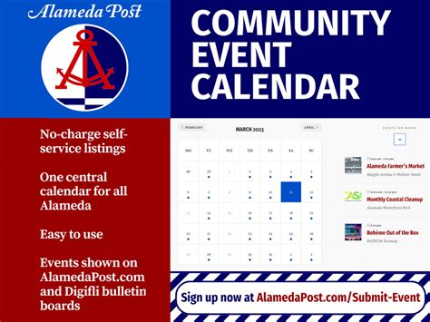 Alameda Post's Event Calendar Now Centralized Resource for All