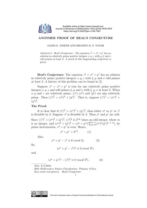 (PDF) Another Proof of Beal's Conjecture