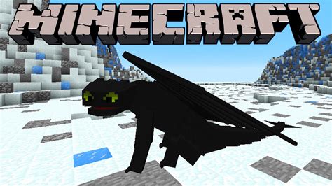 Minecraft - HOW TO TRAIN YOUR DRAGON 2 - TOOTHLESS MOD (Night Fury, Dragons, Berk) - YouTube