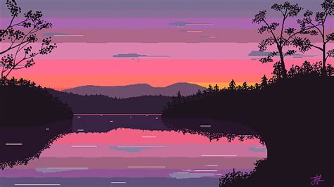 Pixel Art Landscape Background