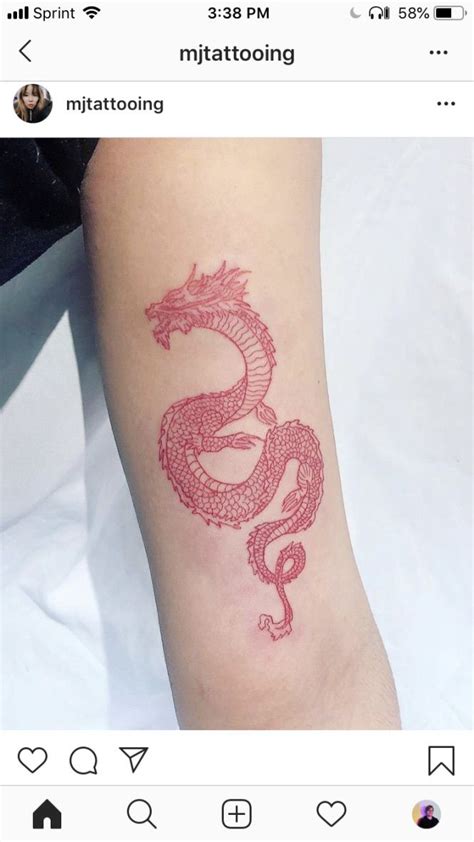 Red Dragon Tattoo | Red dragon tattoo, Red ink tattoos, Dragon tattoo