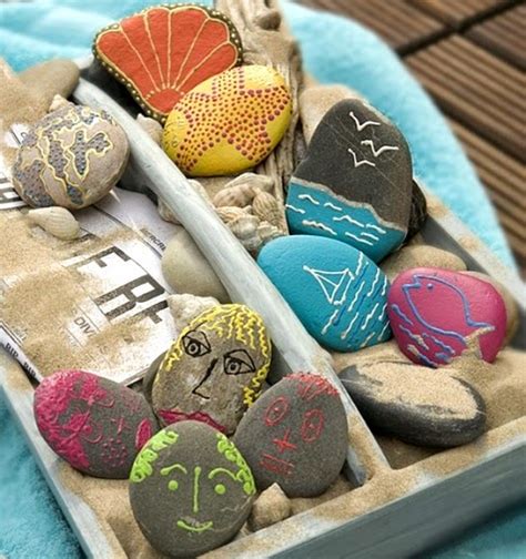 Decorate with Painted Beach Rocks - Coastal Decor Ideas and Interior ...