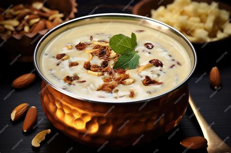 Premium AI Image | Basundi or rabri is an Indian sweet mostly in ...