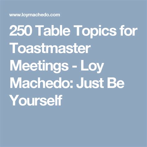 Table Topics Ideas For Virtual Meetings