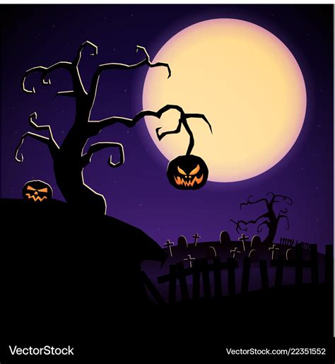 Cartoon halloween party poster Royalty Free Vector Image