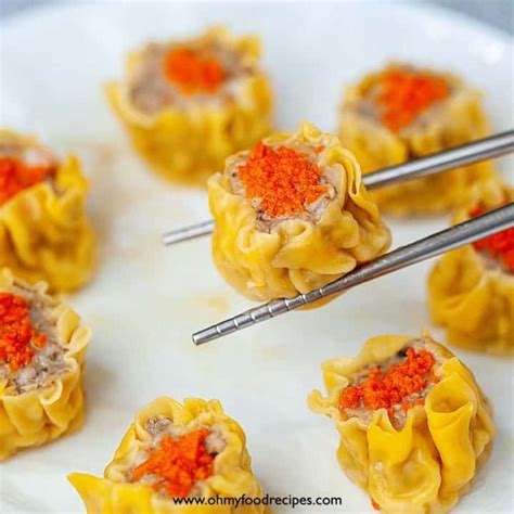 Dim Sum Siu Mai or Shumai (燒賣) | Oh My Food Recipes