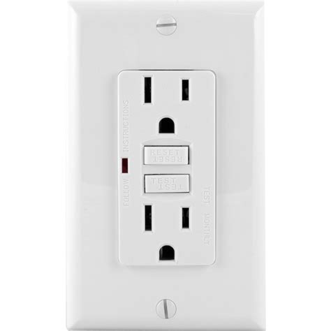 Ground Fault Receptacle, Tamper Resistant White 17818 - Walmart.com ...