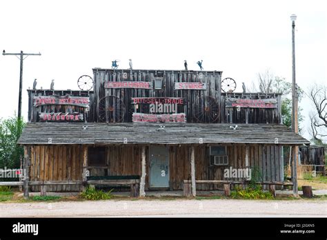 USA, South Dakota, Badlands, Scenic Ghost Town, abandoned Longhorn ...