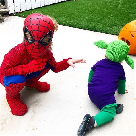 D.I.Y Spiderman and Green Goblin Halloween Costumes - Rockin' Mama Life