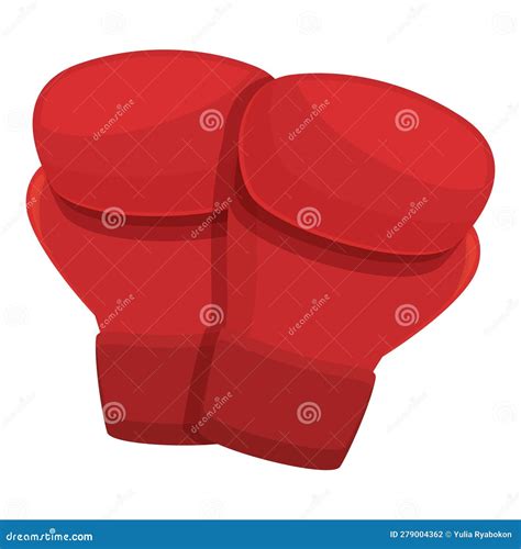 Red Boxing Gloves Icon Cartoon Vector. Sport Box Stock Vector ...