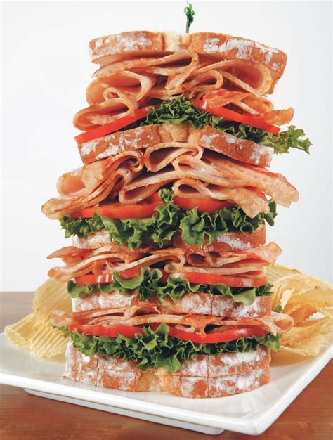 Turkey Club Sandwich - Prepared Food Photos, Inc.