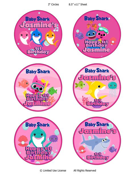 Editable Pink Shark Party Birthday Party Bundle, Pink Shark Birthday Party Kit, Pink Shark Party ...