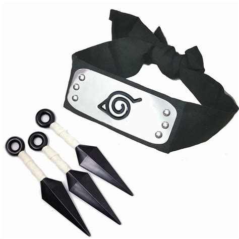 Naruto Konoha Leaf Village Shinobi Headband with Naruto Ninja Props ...