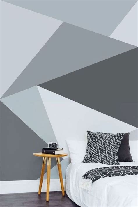 33 Best Geometric Wall Art Paint Design Ideas - 33DECOR | Pintura de parede para o quarto ...