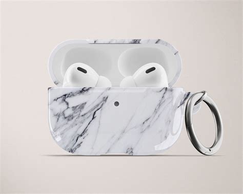 Marble Airpods Pro Case for AirPod Cute Hard Cover With Keychain Apple Air Pod 1 2 and Carabiner ...