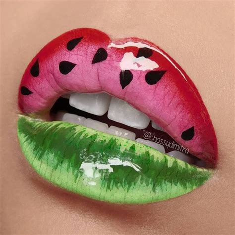 Lip Art Makeup, Lipstick Art, Cute Makeup, Artistry Makeup, Neon Makeup ...