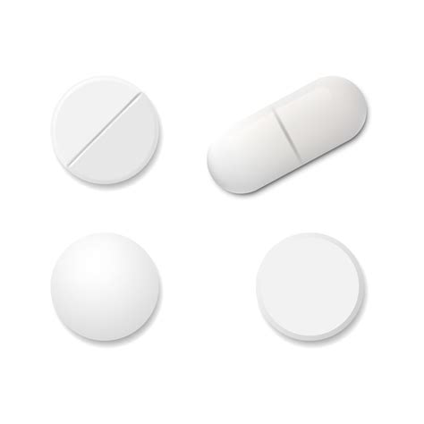 Premium Vector | Realistic set pills isolated on white background ...