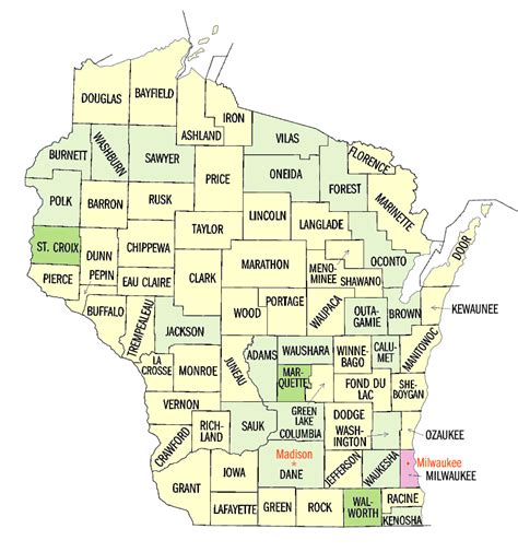 Wisconsin: Population, percent change, 1990 to 2000