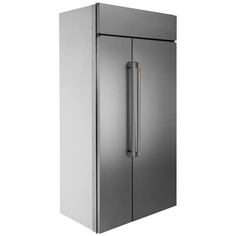 Cafe 48 in. 29.5 cu. ft. Built-In Smart Counter Depth Side-by-Side Refrigerator - Stainless ...