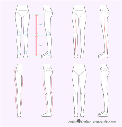 How to Draw Female Anime Legs Tutorial - AnimeOutline