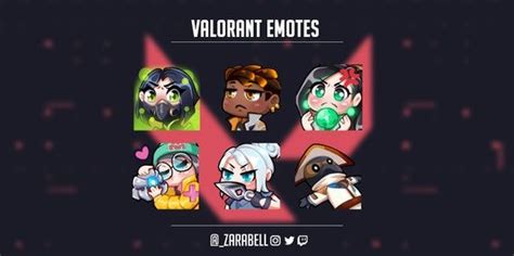 Cute Valorant Emotes Pack + 1 Animated Emote | Twitch, YouTube, Discord ...