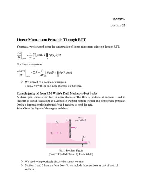 Lecture - 22 Linear Momentum Examples | PDF