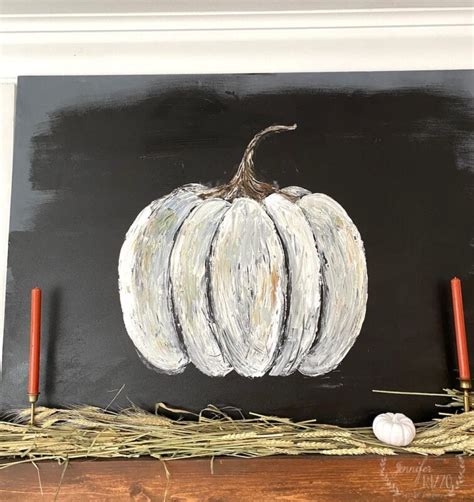 How to Paint a DIY Rustic Pumpkin on Canvas - Jennifer Rizzo