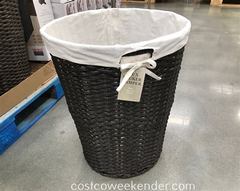 Baum Faux Wicker Hamper with Liner | Costco Weekender