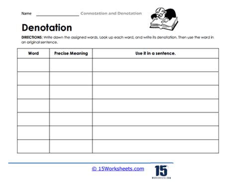 Connotation and Denotation Worksheets - 15 Worksheets.com