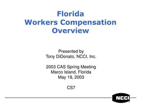 PPT - Florida Workers Compensation Overview PowerPoint Presentation ...