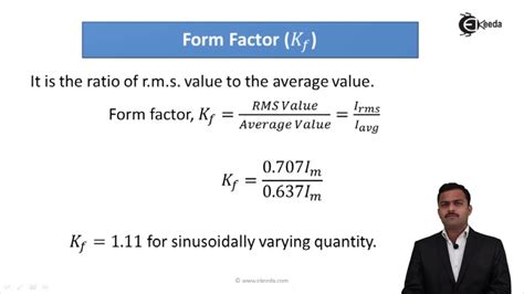 What is Form Factor and Peak or Crest Factor in AC Circuit - AC Circuits - YouTube