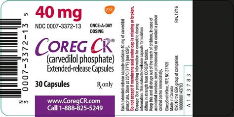 Coreg CR - FDA prescribing information, side effects and uses