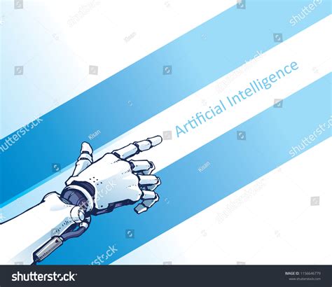 Artificial Intelligence Robotic Hand Illustration Vector Stock Vector ...