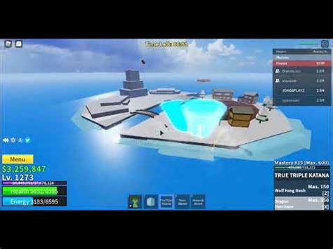 Doing ice raid in blox fruits - YouTube