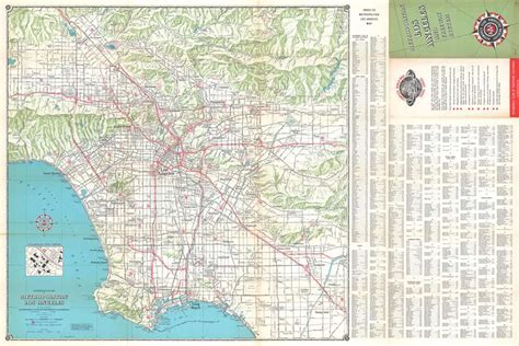 Metropolitan Los Angeles and Freeway System. / Automobile Road Map of ...