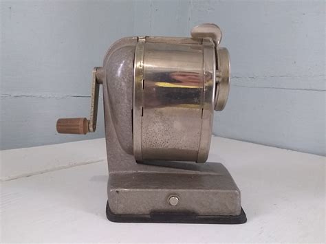 Vintage Manual Boston Pencil Sharpener Vacuum Mount Self Feeding Pencil Sharpener Industrial ...