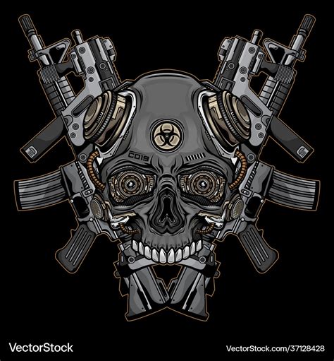 Skull And Guns Logo